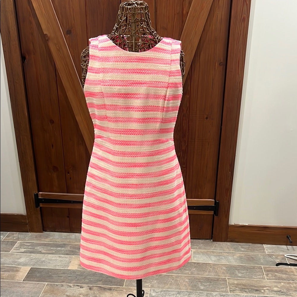 Eliza J Pink Striped Sleeveless Dress